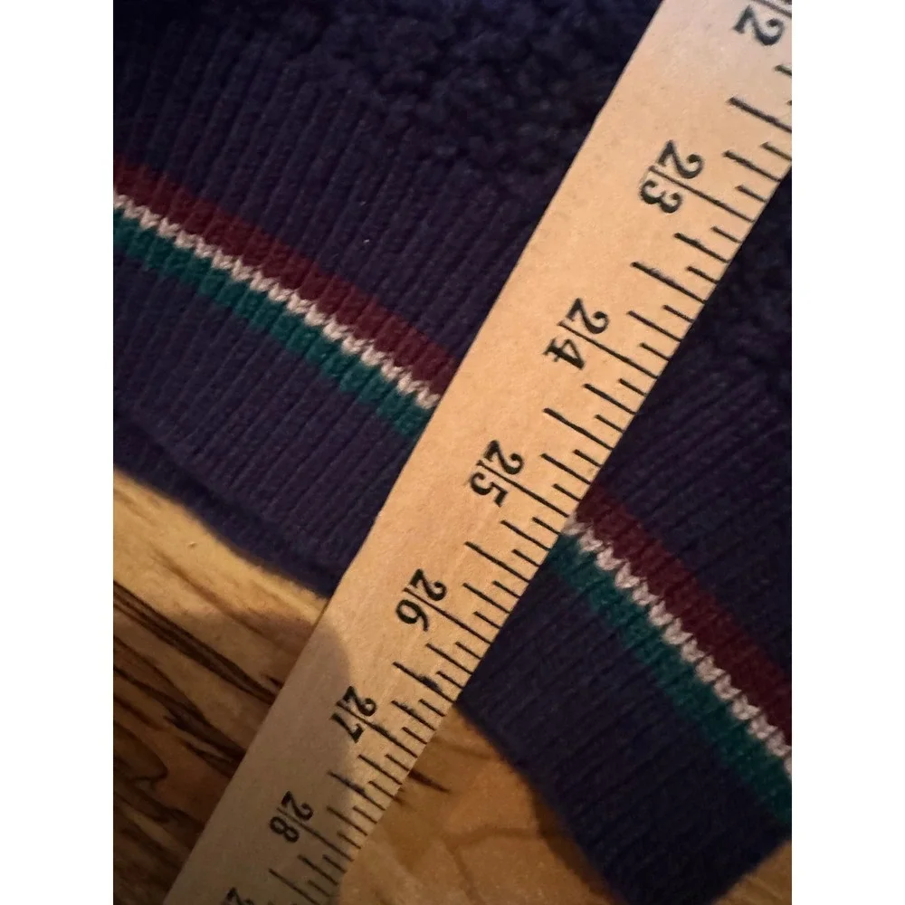 Vintage Carmel Golf Sweater‎ Golfer Knit Crewneck Navy Cotton Pullover Mens M